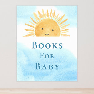 Poster Livros Para O Sinal De Chá de fraldas De Bebê Com 