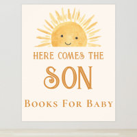 Livros Para O Sinal De Chá de fraldas Do Sol Bebê