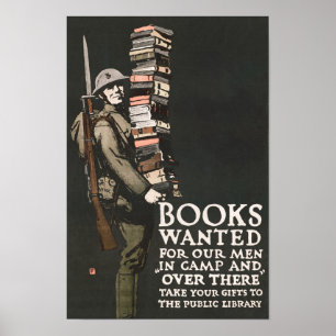 Poster Livros Procurados Para Nossos Homens No Campo - Un