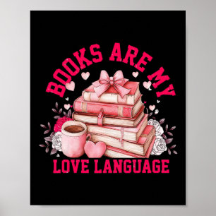 Poster Livros Retrô São Minha Linguagem do Amor Bibliotec