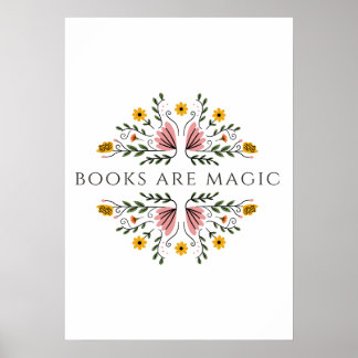 Poster Livros são Adesivo Mágico