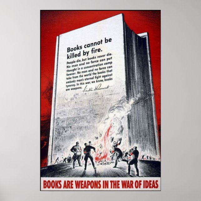 Poster Livros são Armas (Frente)