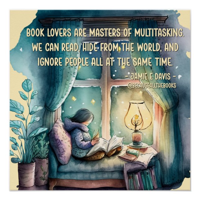 Póster Livros são Mestrados de multitarefa (Frente)