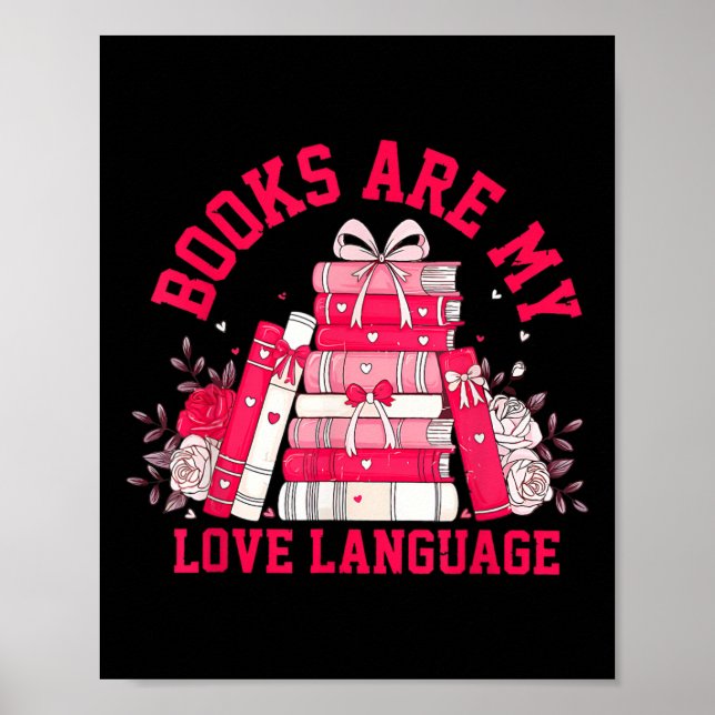 Poster Livros São Minha Linguagem do Amor Amante da Leitu (Frente)