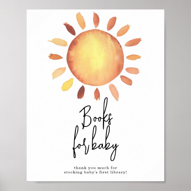 Poster Livros Sunshine para bebês (Frente)