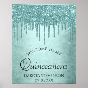 Poster Lixeira de Luxo   Mint Teal Sweet Sessenta