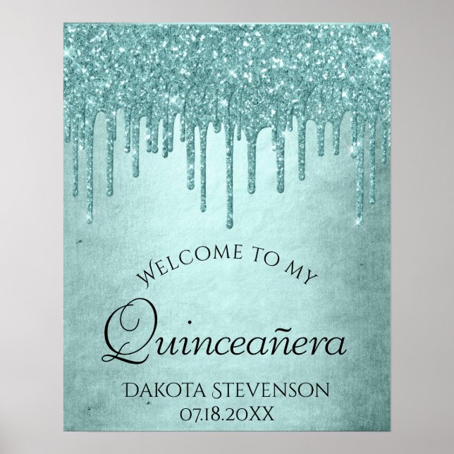 Poster Lixeira de Luxo | Mint Teal Sweet Sessenta (Frente)