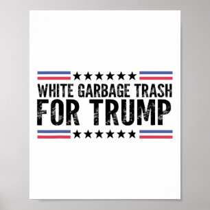 Poster Lixo De Garbyge Branco Para Trapo De Voto De Tremo