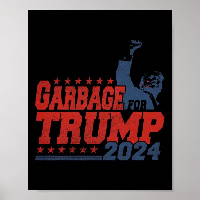 Poster Lixo Para Trump 2024 (Frente)