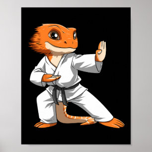 Poster Lizard Karate Arbordou Dragões