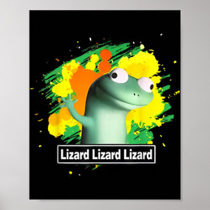 Poster Lizard Lizard Camisa Engraçado Weircore Animal