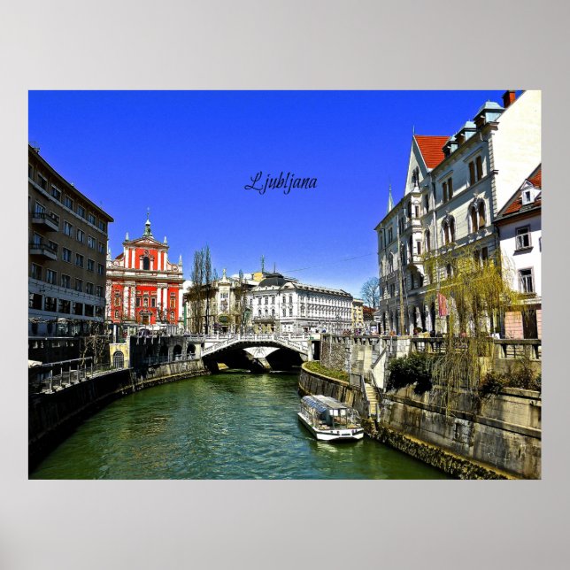 Poster Ljubljana, Eslovênia (Frente)