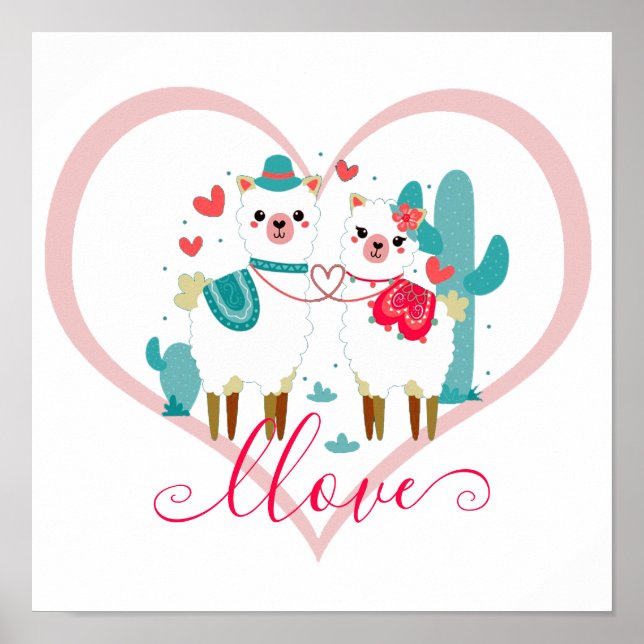 Poster Llama em Amor  (Frente)