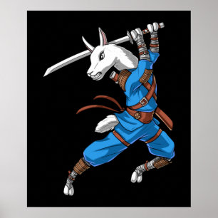 Poster Llama Ninja Samurai