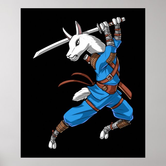 Poster Llama Ninja Samurai (Frente)