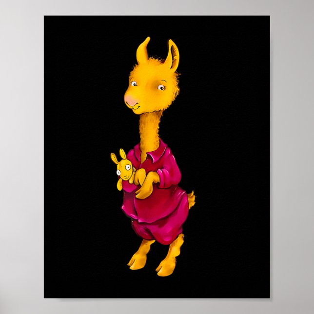 Poster Llama Red Pajama Para Crianças (Frente)