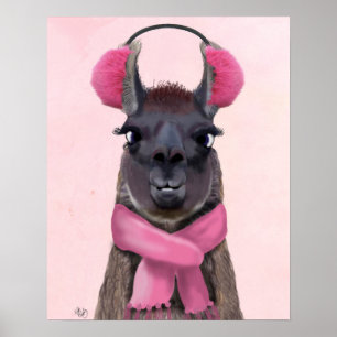 Póster Llama Rosa