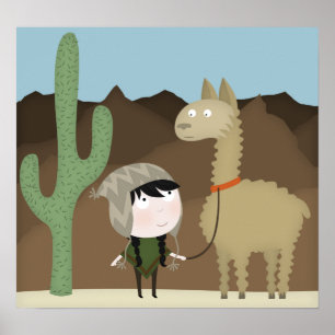 Poster Llama walker (poster grande)