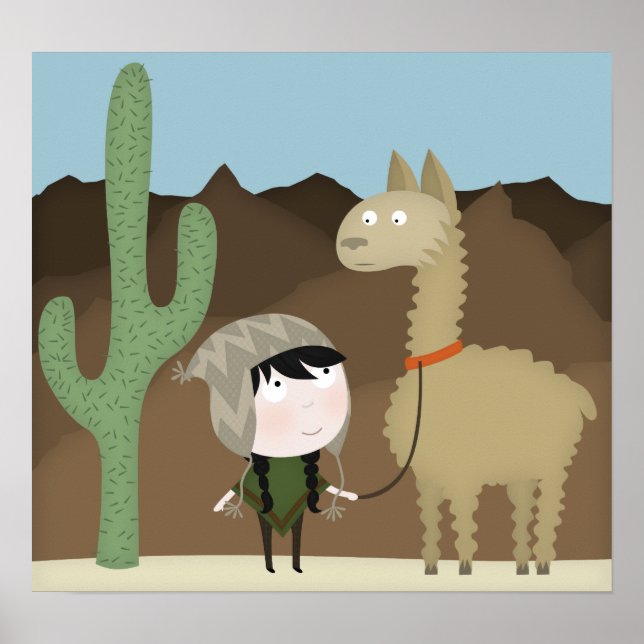 Poster Llama walker (poster grande) (Frente)