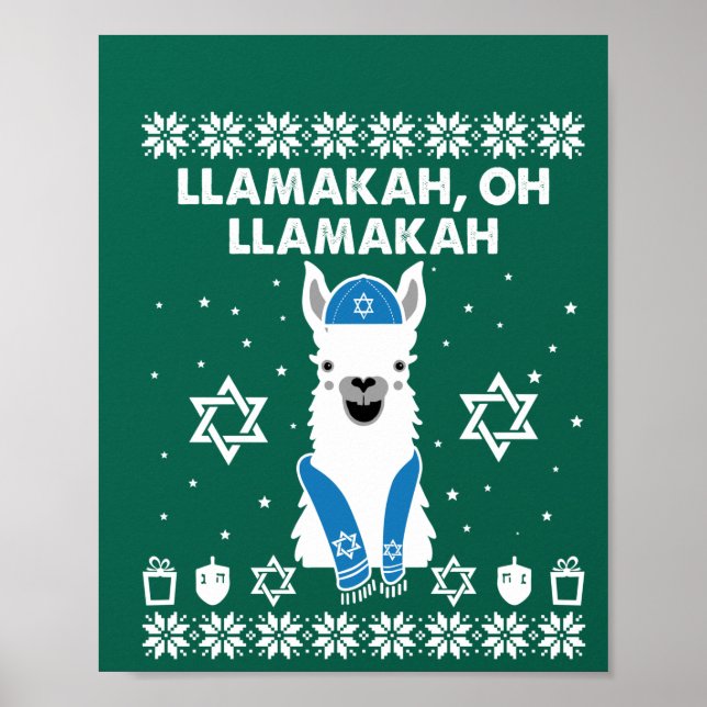 Poster Llamakah, Oh Llamakah Hanukkah Dons (Frente)