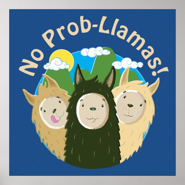 Poster Llamas Não Têm Prob-Lhamas (Frente)