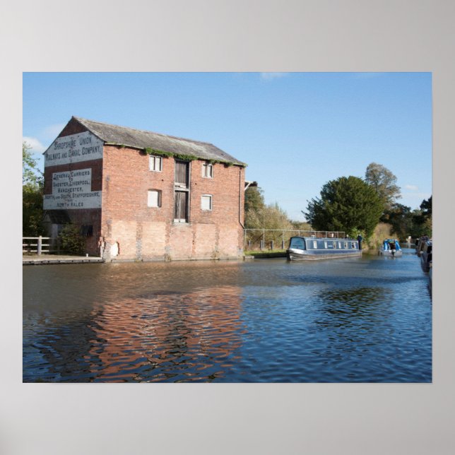 Poster Llangollen Canal Ellesmere Inglaterra (Frente)
