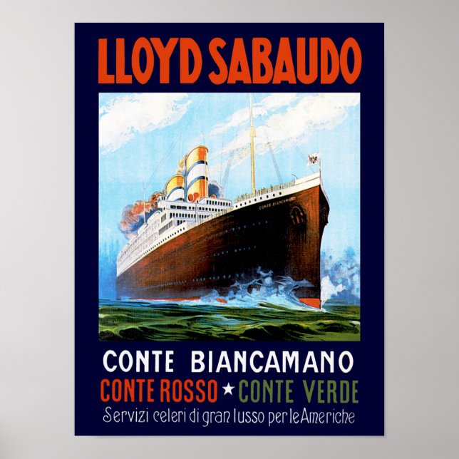 Póster Lloyd Sabaudo ~ Conte Biancamano (Frente)