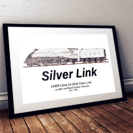Poster LNER Class A4 2509 Silver Link Steam Locomotive 