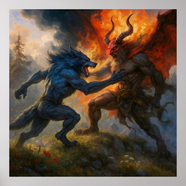 Poster Lobisomem Encontra o Krampus (Frente)