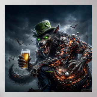 Poster Lobisomem Irlandês de 3 Braços