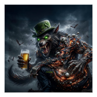 Póster Lobisomem Irlandês de 3 Braços