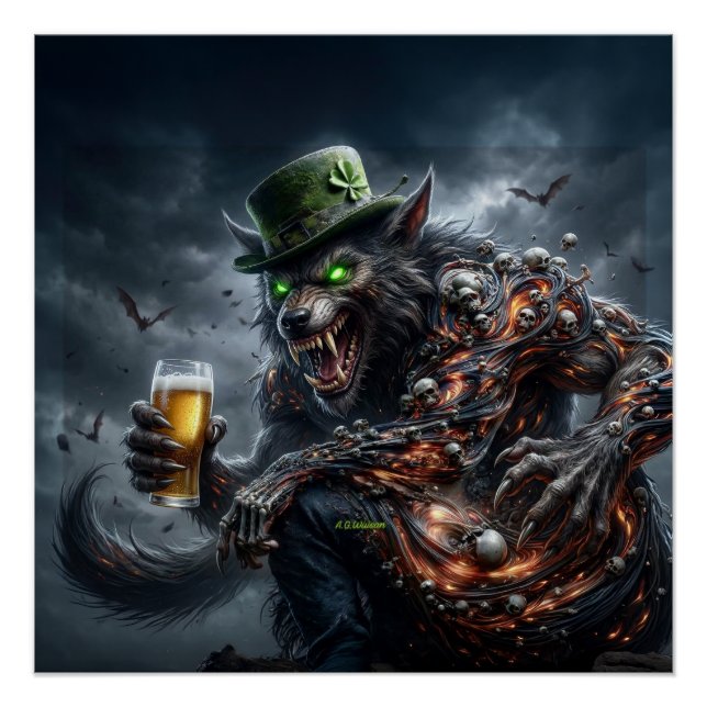 Póster Lobisomem Irlandês de 3 Braços (Frente)