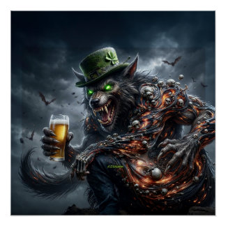 Póster Lobisomem Irlandês de 3 Braços