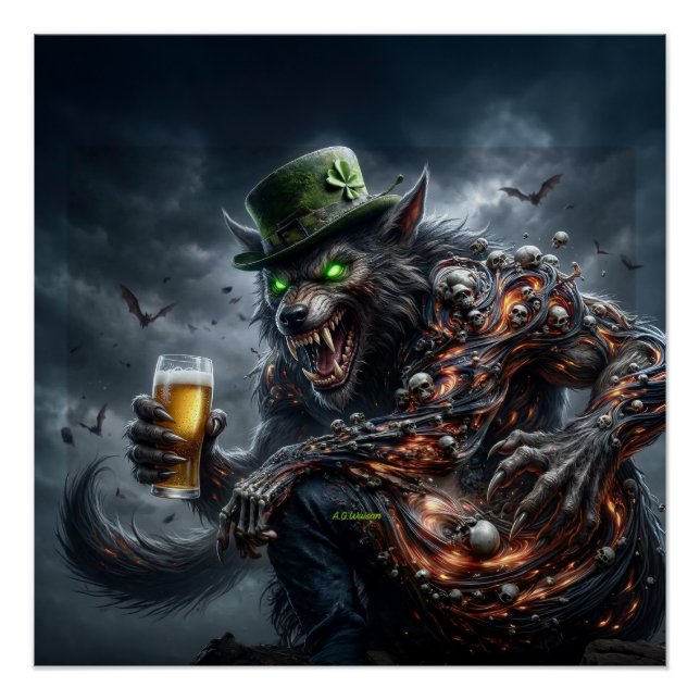 Póster Lobisomem Irlandês de 3 Braços (Frente)
