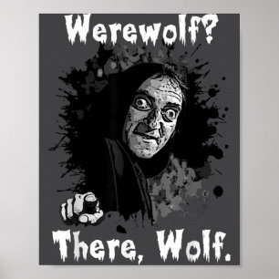 Poster Lobisomem_ Lá, Lobo. Abby Normal Retro Comédia Eng