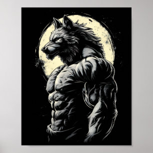 Poster Lobisomem Musculosa do Lobo
