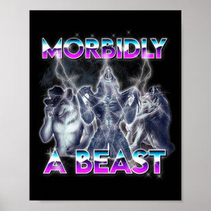 Poster Lobo Alfa Engraçado Meme Mórbido Como Uma Besta