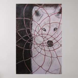 Póster Lobo branco