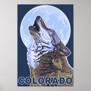 Poster Lobo cinzento HowlingColorado