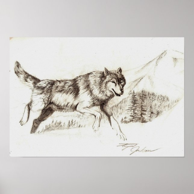 Poster Lobo de inverno (Frente)