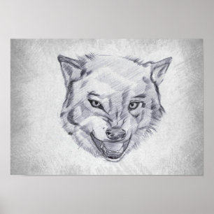 Poster Lobo - Desenho Gráfico