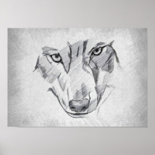 Poster Lobo - Desenho Gráfico