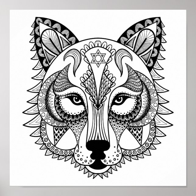 Póster Lobo inspirado (Frente)