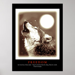 Poster Lobo Motivacional Único Sepia Negro Howls Impressã