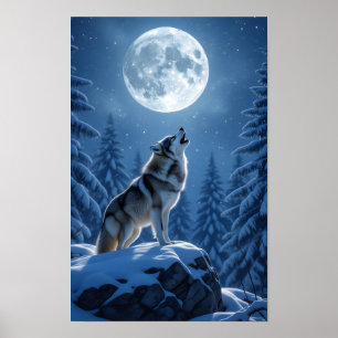 Poster Lobo Uivando