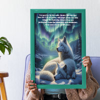 Lobos brancos do Ártico em Neve