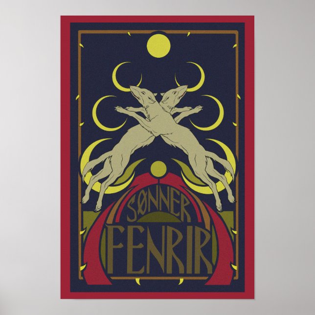 Poster Lobos comendo a lua (Sonner Fenrir) (Frente)