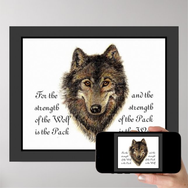 Póster Lobos, Cota de Lobo e Pacote de Aquarelas, Naturez | Zazzle Portugal