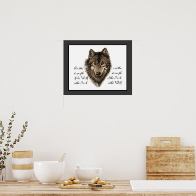 Póster Lobos, Cota de Lobo e Pacote de Aquarelas, Naturez | Zazzle Portugal