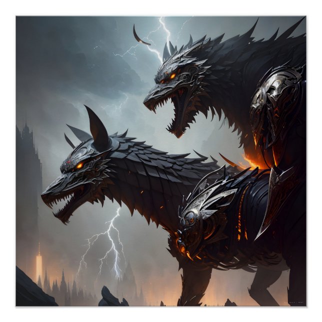 Póster Lobos Cyborg Relâmpago (Frente)